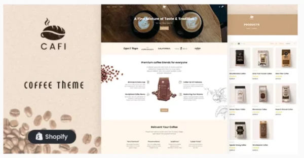Cafi - Coffee Shop & Cafés Responsive Shopify