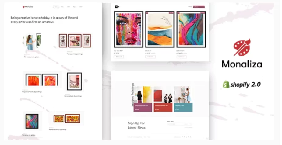 Monaliza - Minimal Art Shop Theme