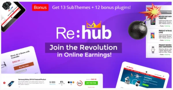 REHub - Price Comparison, Multi Vendor Marketplace Wordpress Them