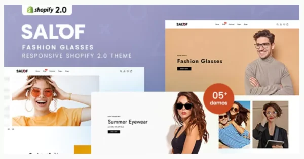 Salof - Fashion Glasses Responsive Shopify 2.0 Theme