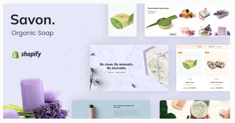 Savon - Handmade Soap, Cosmetics Beauty Shopify Theme