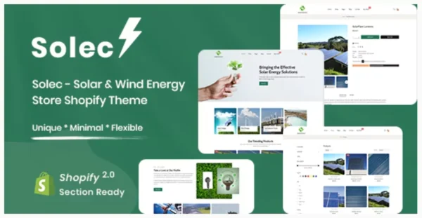 Solec - Solar & Wind Energy Store Shopify Theme