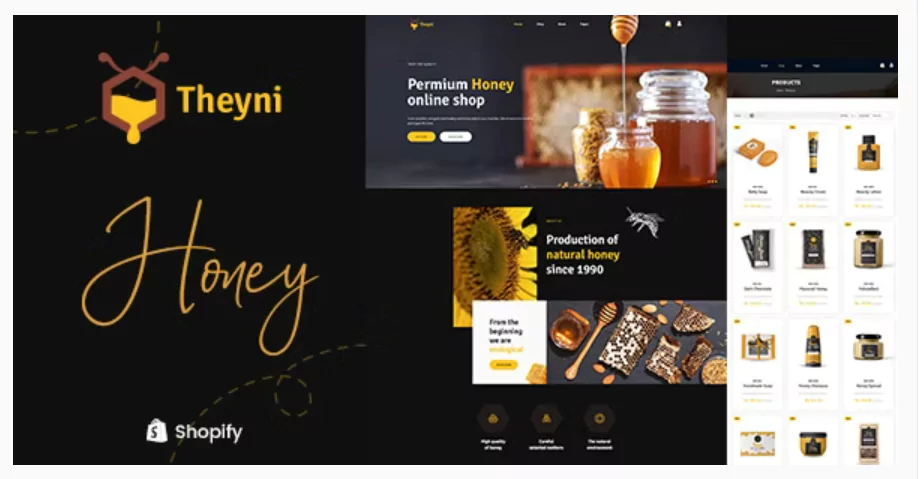 Theyni - Organic Food, Honey Shop Shopify Theme