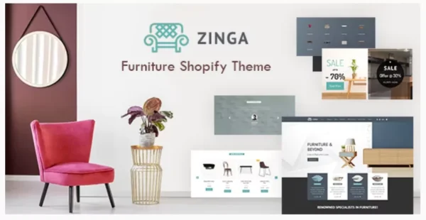Zinga Interior Store, Furniture Shopify Theme