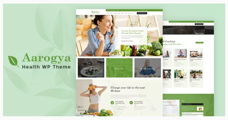 Aarogya Nutrition & Dietitian WordPress Theme