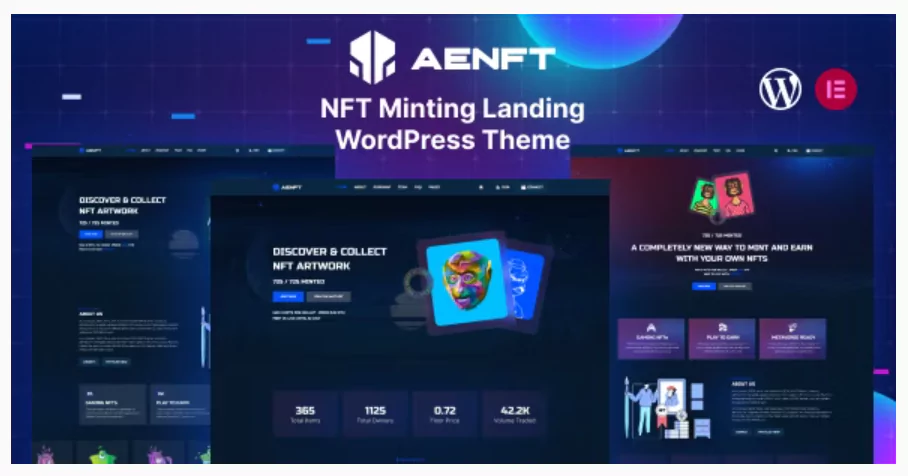 Aenft - NFT Minting Collection WordPress Theme