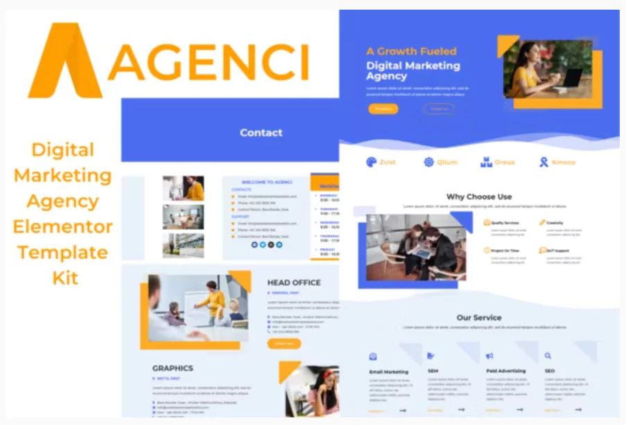 Agenci - Digital Marketing Agency Elementor Template Kit