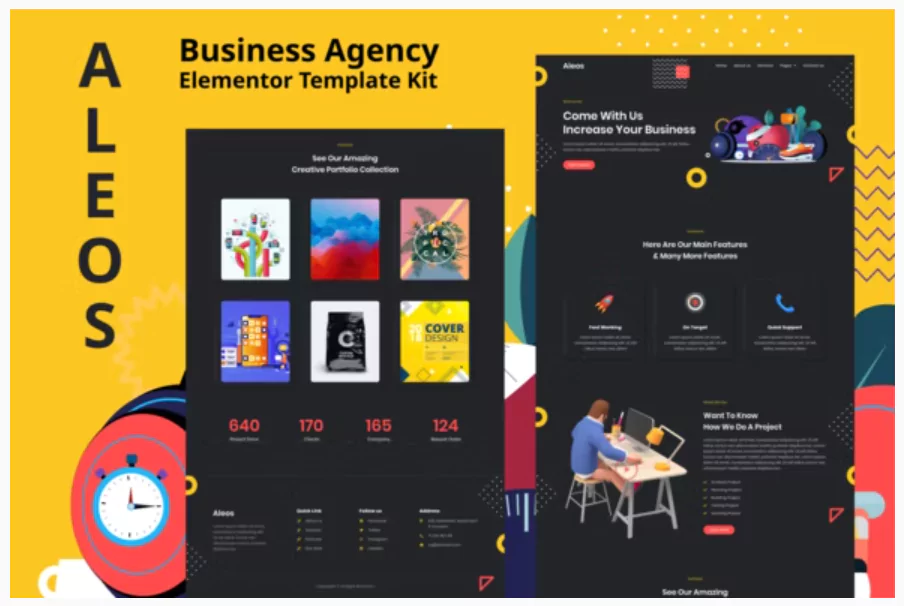 Aleos - Business Agency Elementor Template Kit