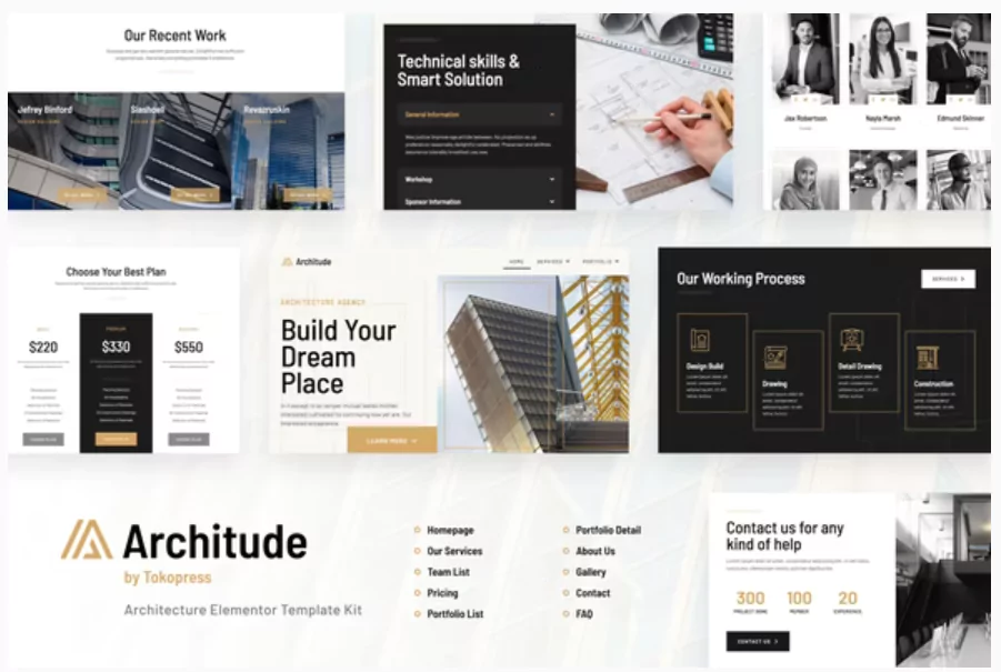 Architude Architecture Agency & Interior Design Elementor Template Kit