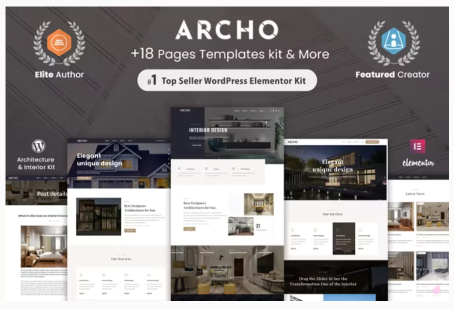 Archo - Architecture & Interior Elementor Template Kit