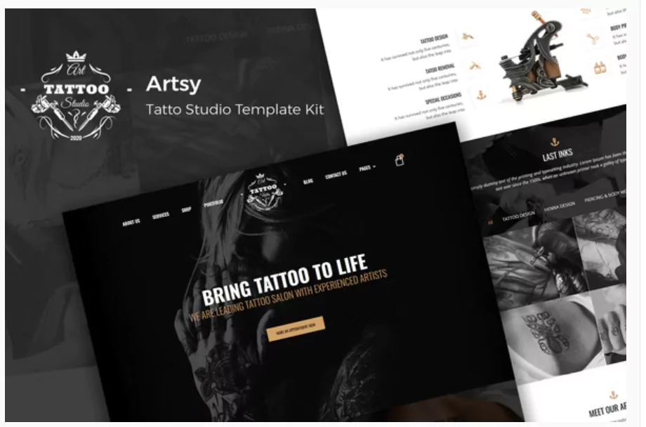 Artsy - Tattoo Studio Elementor Template Kit