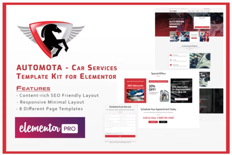 Automota - Car Repair Services Template Kit