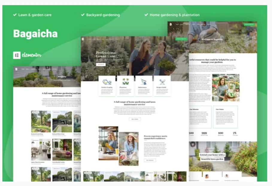 Bagaicha - Landscape & Gardening Elementor Template Kit