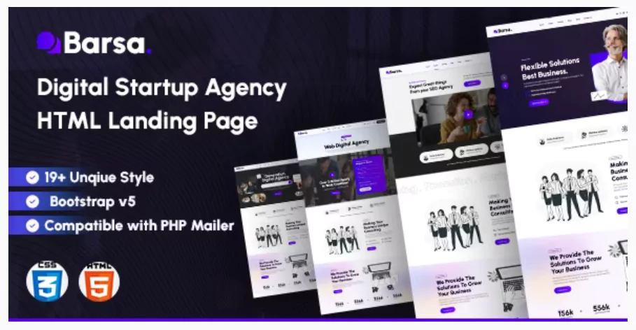 Barsa - Digital Startup Agency HTML Landing Page