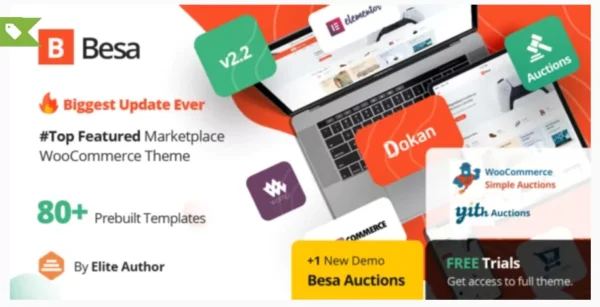 Besa - Elementor Marketplace WooCommerce Theme