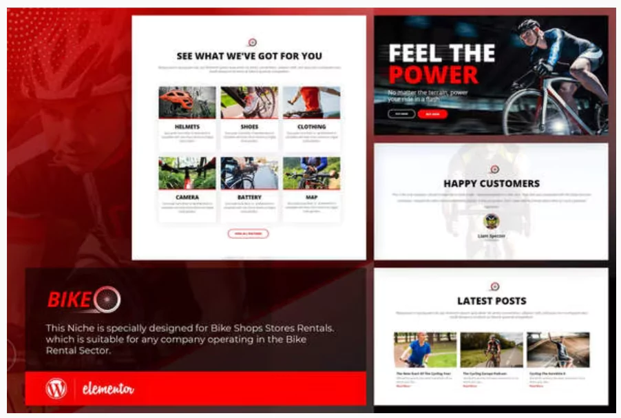 Bikeo - Cycling Club Elementor Template Kit