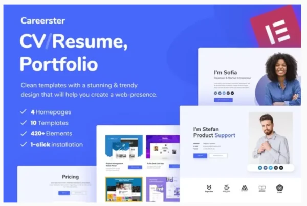 Careerster - CVResume Elementor Template Kit