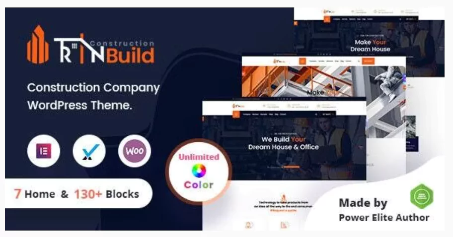 Construction Building Company WordPress Theme + RTL