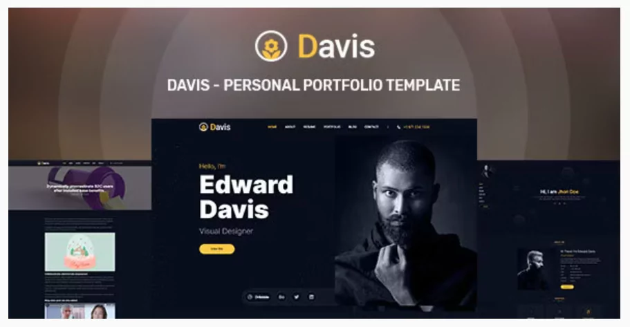 Davis - Personal portfolio template