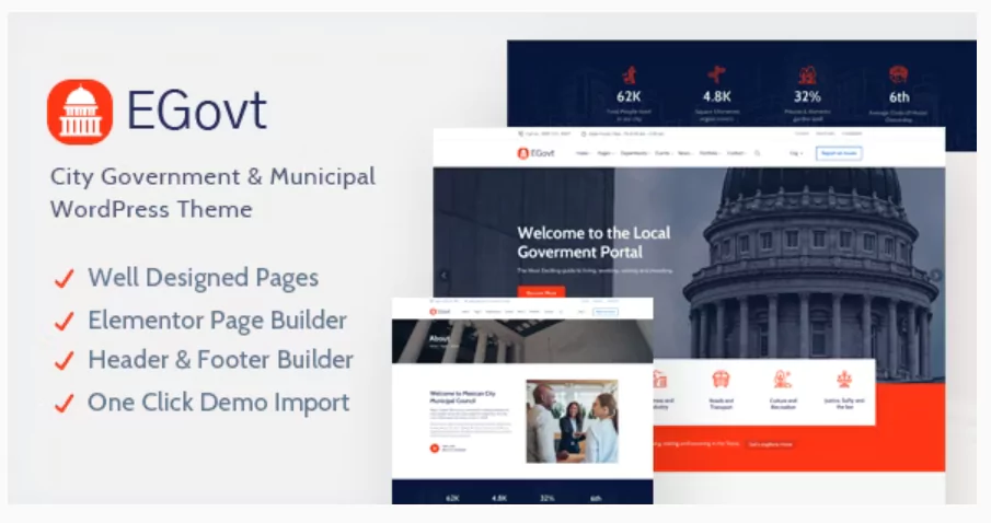 EGovt - City Government WordPress Theme