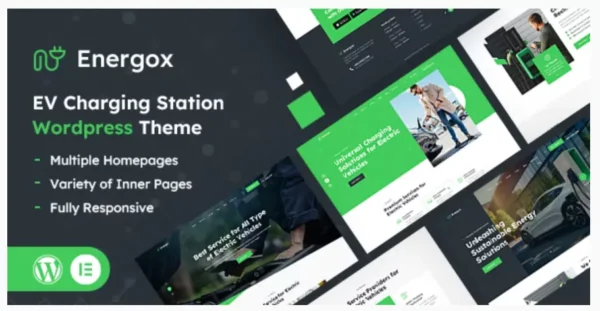 Energox EV Charging Station WordPress Theme