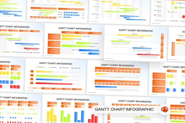 Gantt Chart Infographic PowerPoint