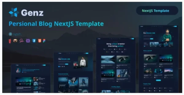 Genz - Creative Personal Blog Portfolio NextJS Template