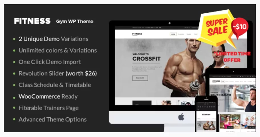 Gym WordPress Theme Fitness