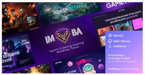 Imba — Esports & Gaming Coaching WordPress Theme