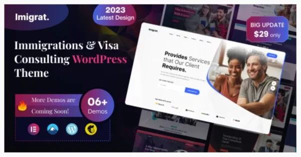 Imigrat - Immigration & Visa Consulting WordPress Theme