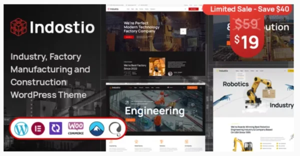 Indostio - Factory and Manufacturing WordPress Theme