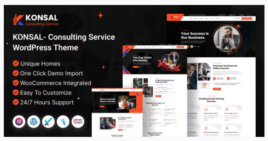 Konsal - Corporate Business & Consulting WordPress Theme