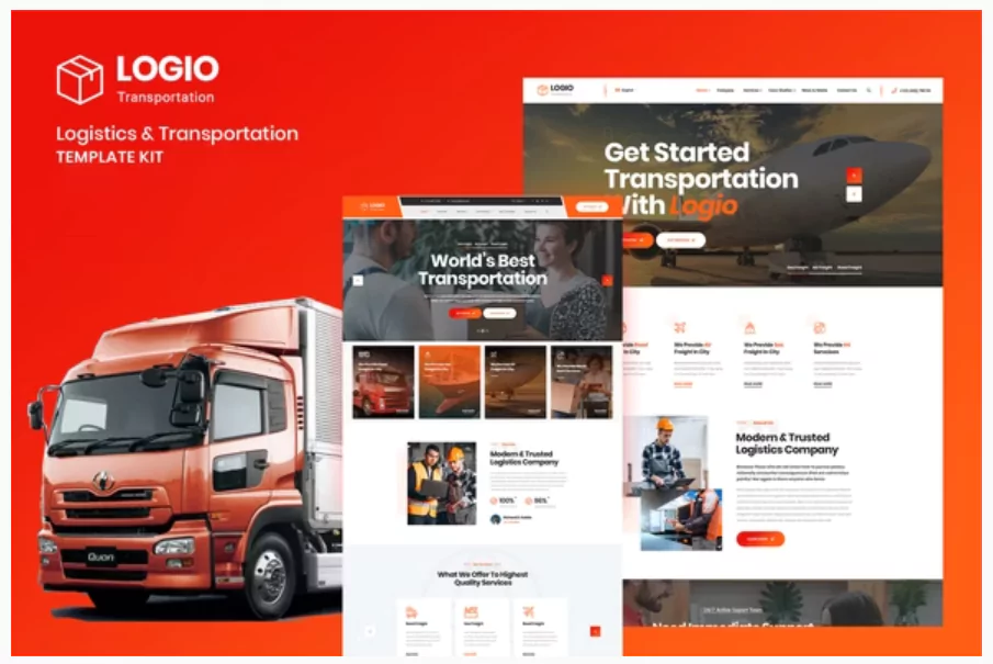 Logio - Logistics & Transportation Elementor Template Kit