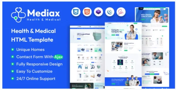 Mediax - Health & Medical Service HTML Template