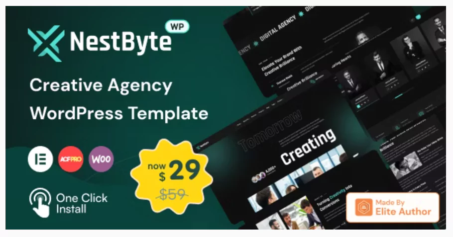 Nestbyte- Creative Agency and Startup WordPress Theme