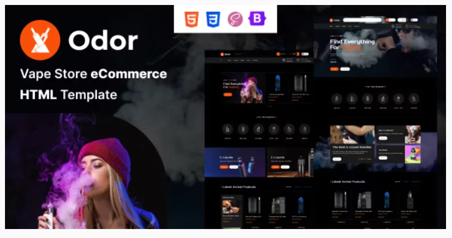 Odor - Vape Store eCommerce HTML Template