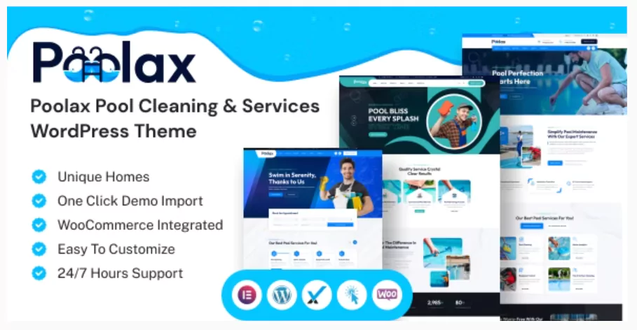 Poolax – Pool Cleaning & Services WordPress Theme