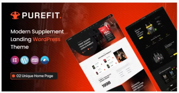 Purefit - Health Supplement WordPress Theme