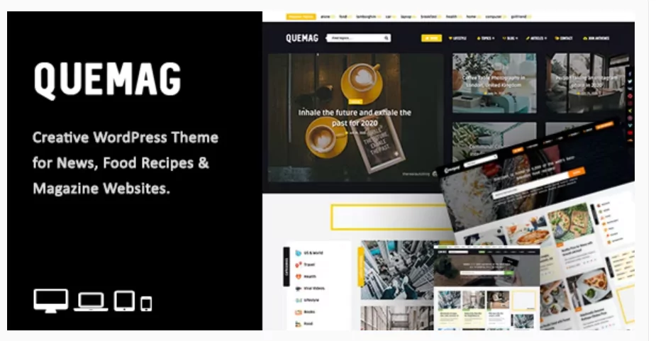 Quemag – Creative WordPress Theme for Bloggers