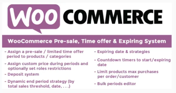 WooCommerce Pre-sale, Time offer & Expiring System