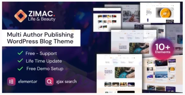 Zimac - Multi Author Publishing WordPress Theme