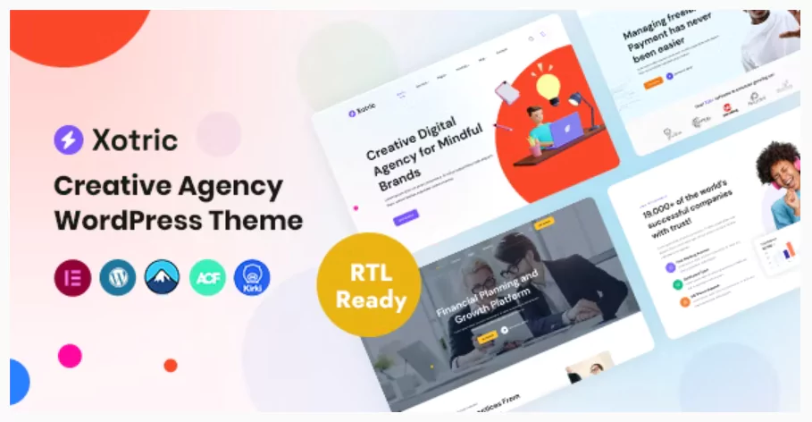 Xotric - Creative Agency WordPress Theme + RTL