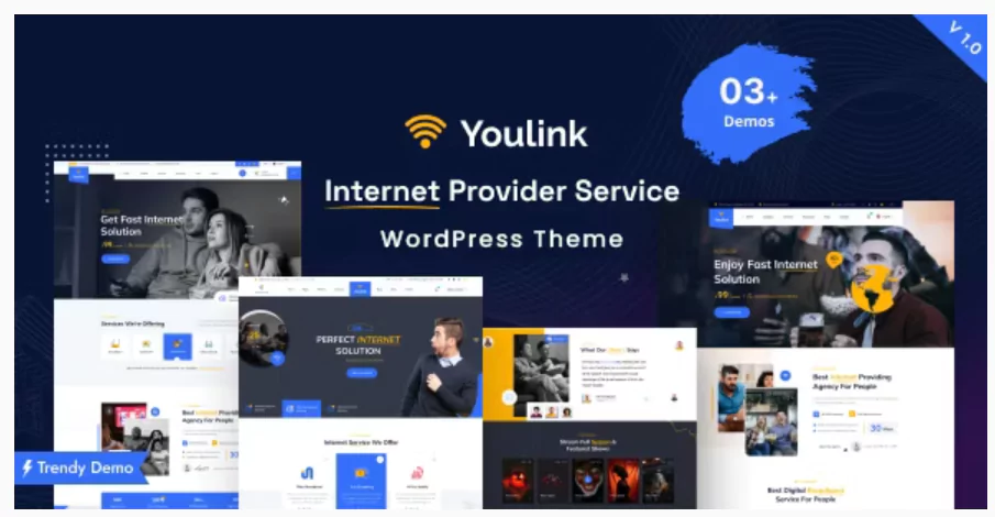 Youlink - Broadband & Internet Services WordPress Theme